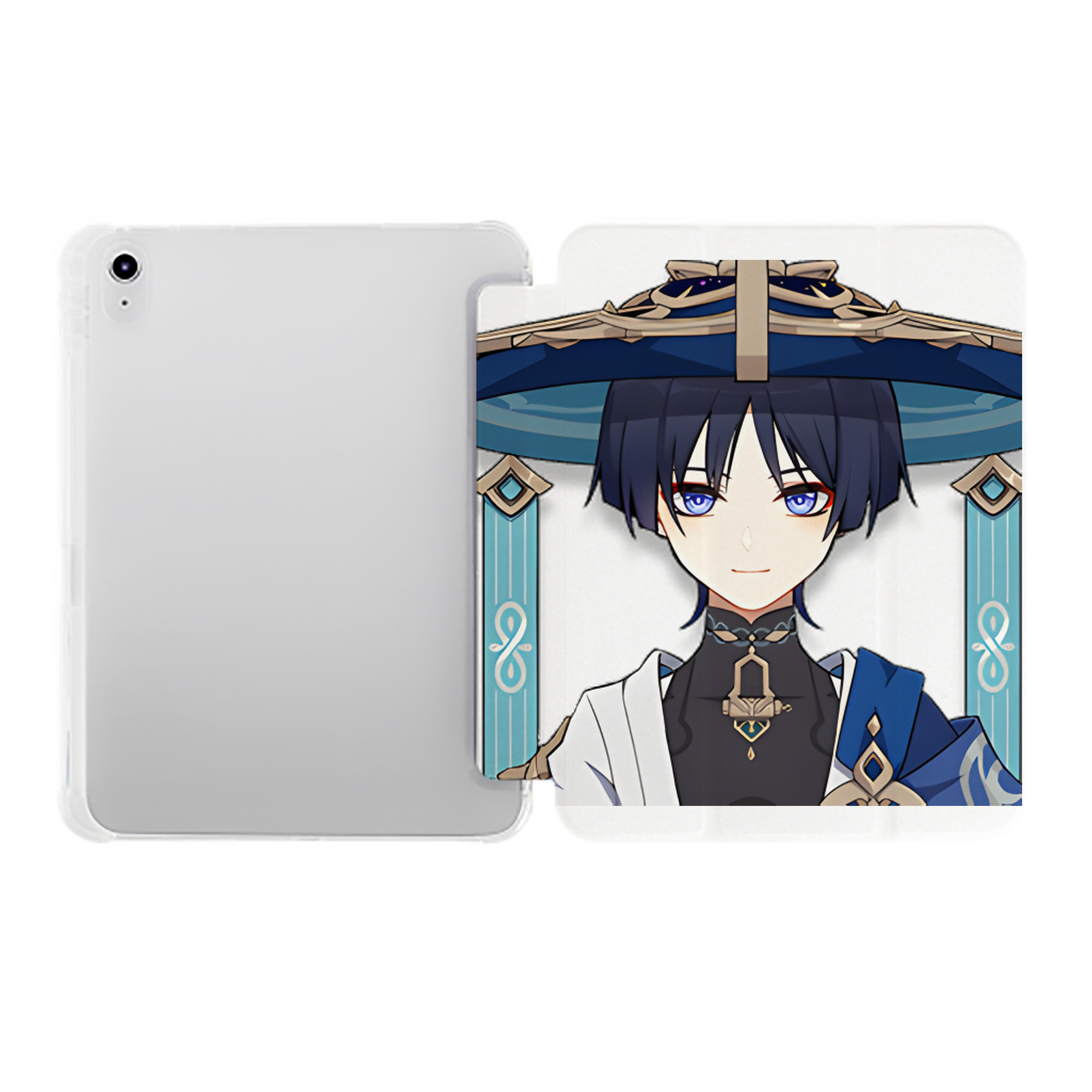 げんし神 さんペい genshin Sanpei IPad ケース ペン収納付き 三つ折りスタンド PUレザー×シリコン 対応機種9.5/10.5/10.9インチ